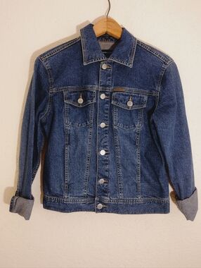 Calvin Klein Jeans blue denim jacket with contrast stitching